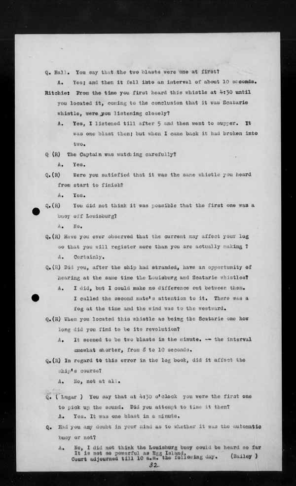 Wrecks, Casualties and Salvage - Formal Investigations - S.S. BEN CRUACHAN