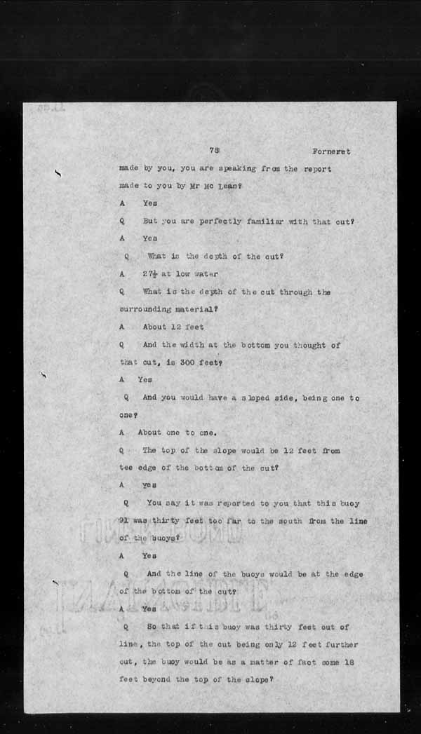 Wrecks, Casualties and Salvage - Formal Investigations - S.S. CROWN of CASTILE