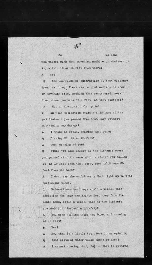 Wrecks, Casualties and Salvage - Formal Investigations - S.S. CROWN of CASTILE