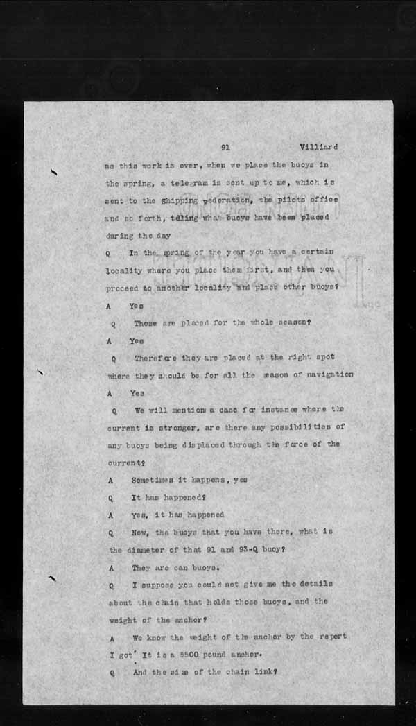 Wrecks, Casualties and Salvage - Formal Investigations - S.S. CROWN of CASTILE