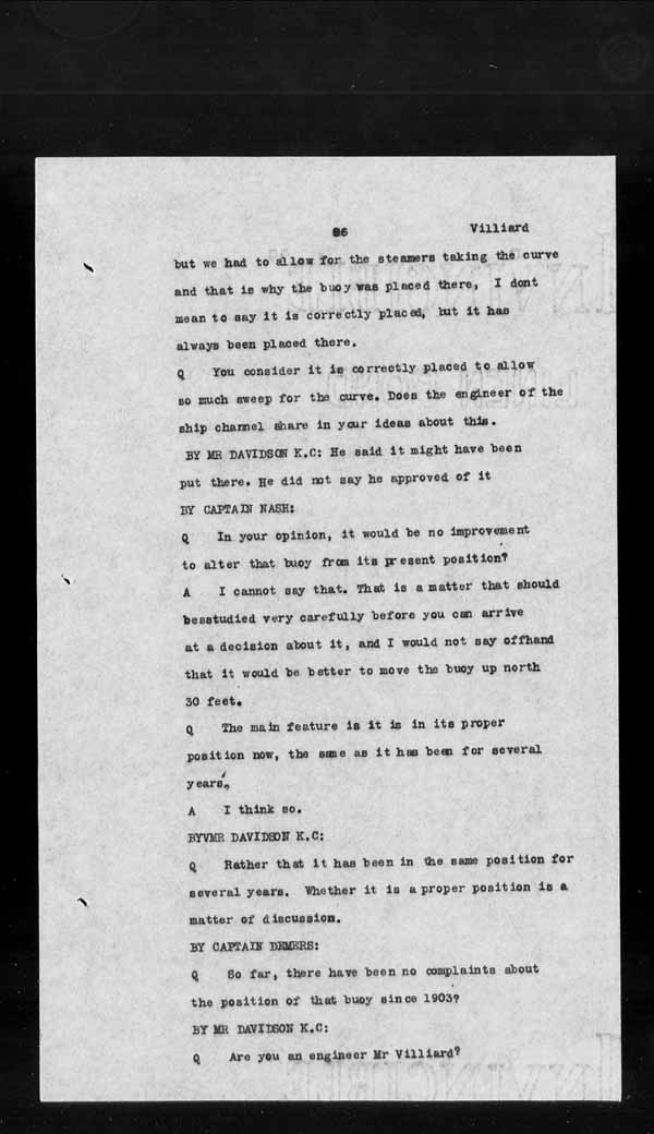 Wrecks, Casualties and Salvage - Formal Investigations - S.S. CROWN of CASTILE