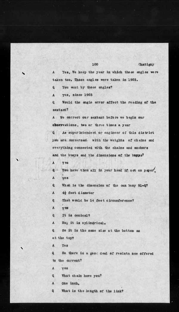 Wrecks, Casualties and Salvage - Formal Investigations - S.S. CROWN of CASTILE