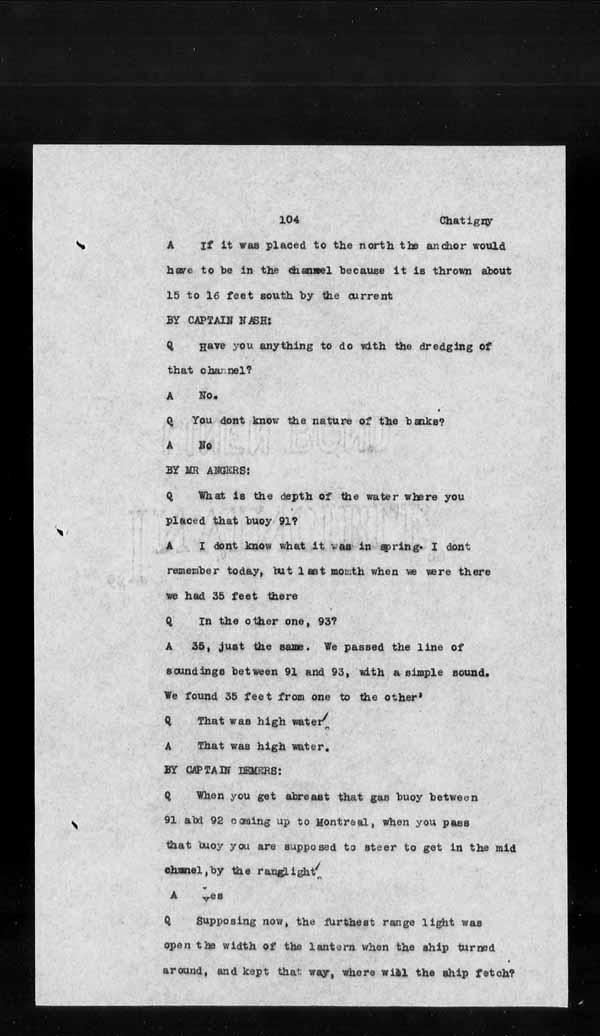 Wrecks, Casualties and Salvage - Formal Investigations - S.S. CROWN of CASTILE
