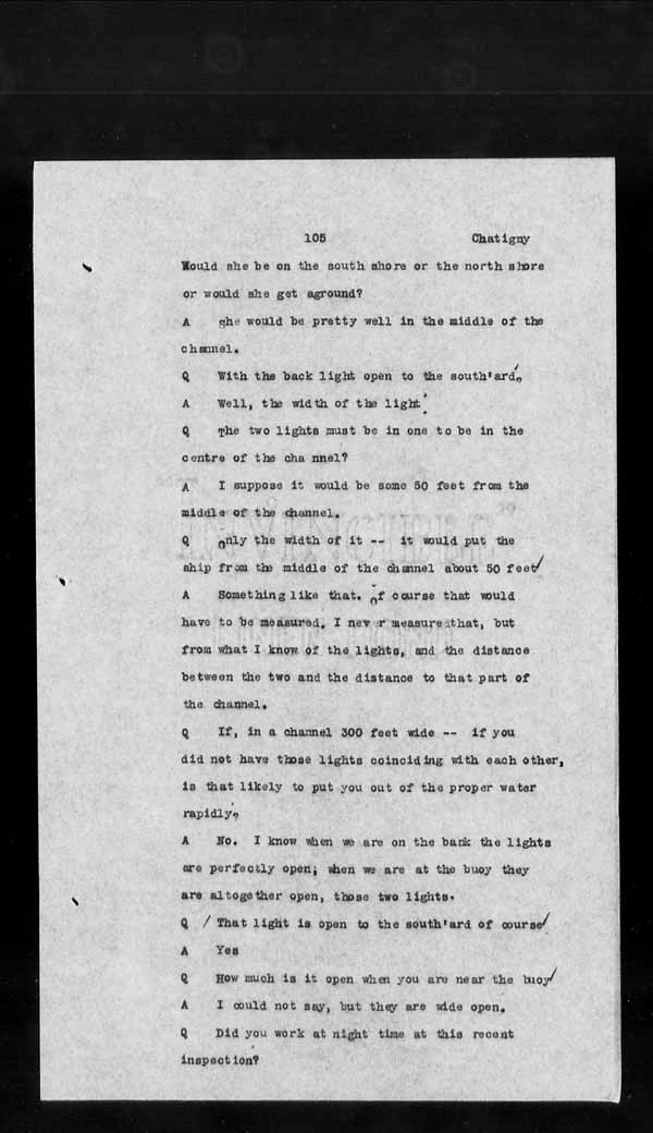 Wrecks, Casualties and Salvage - Formal Investigations - S.S. CROWN of CASTILE
