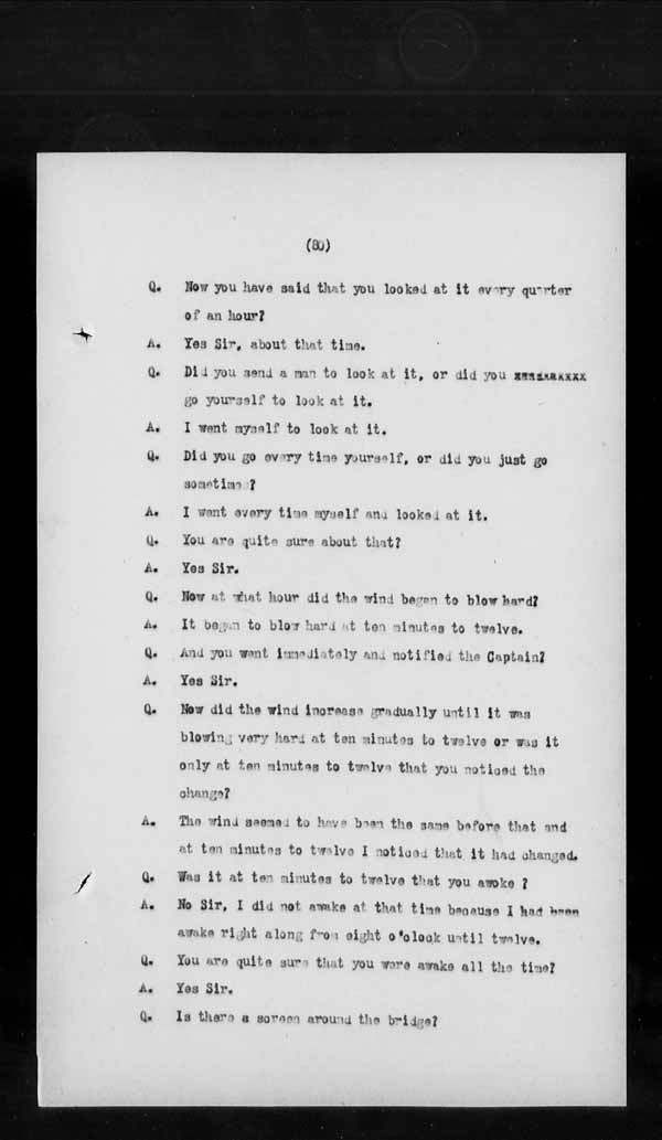 Wrecks, Casualties and Salvage - Formal Investigations - S.S. GENERAL WOLFE