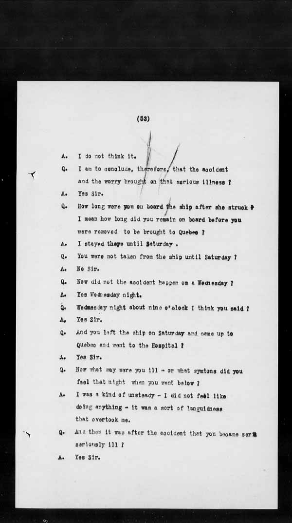 Wrecks, Casualties and Salvage - Formal Investigations - S.S. BELLONA