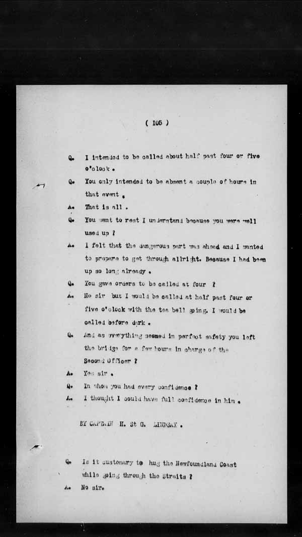 Wrecks, Casualties and Salvage - Formal Investigations - S.S. BENGORE HEAD