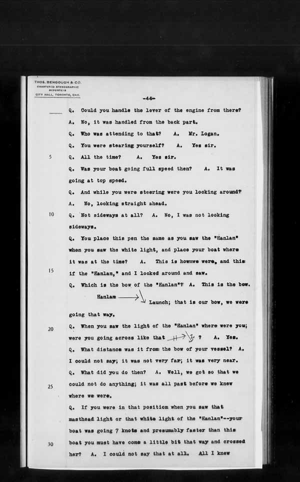 Wrecks, Casualties and Salvage - Formal Investigations - S.S. JOHN HANLAN and CECILIA