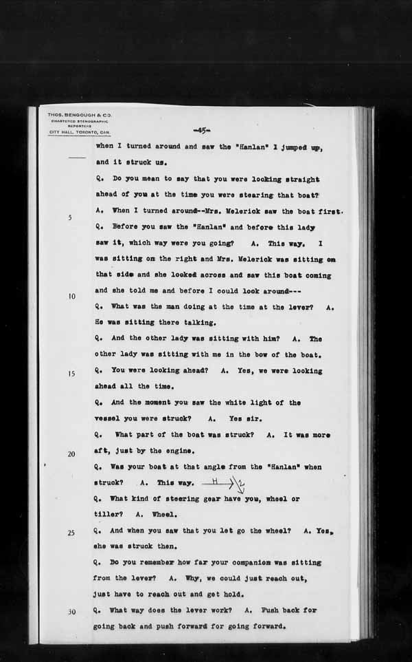 Wrecks, Casualties and Salvage - Formal Investigations - S.S. JOHN HANLAN and CECILIA