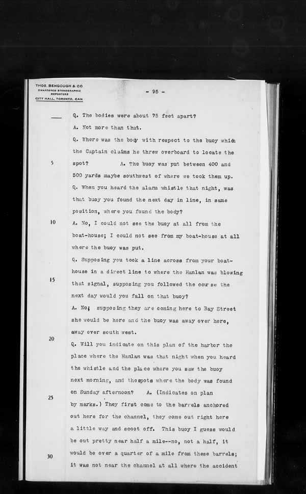 Wrecks, Casualties and Salvage - Formal Investigations - S.S. JOHN HANLAN and CECILIA