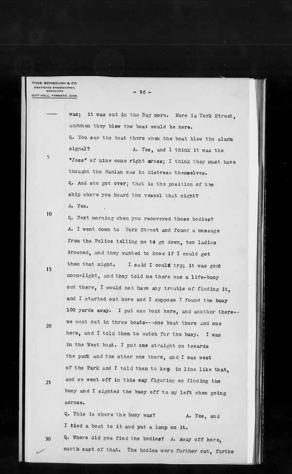 Wrecks, Casualties and Salvage - Formal Investigations - S.S. JOHN HANLAN and CECILIA