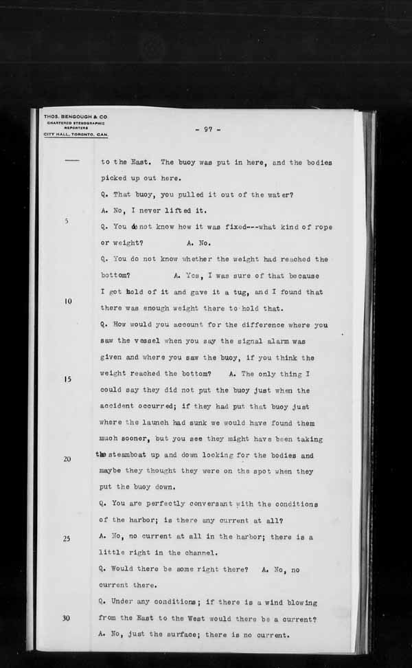 Wrecks, Casualties and Salvage - Formal Investigations - S.S. JOHN HANLAN and CECILIA