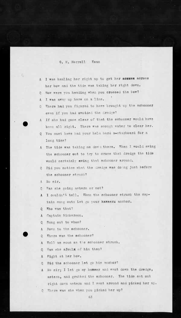 Wrecks, Casualties and Salvage - Formal Investigations - Collision Between FIELDING and T.W. COOPER