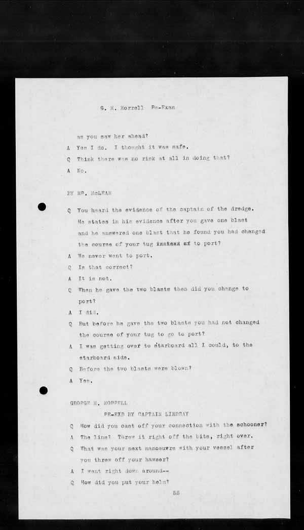 Wrecks, Casualties and Salvage - Formal Investigations - Collision Between FIELDING and T.W. COOPER