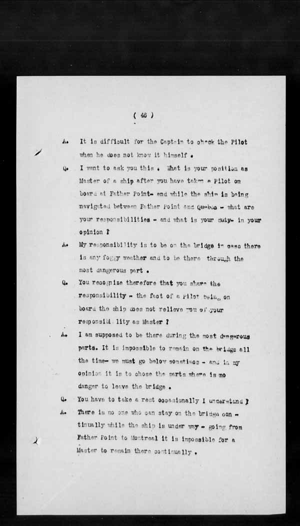 Wrecks, Casualties and Salvage - Formal Investigations - S.S. GLADSTONE