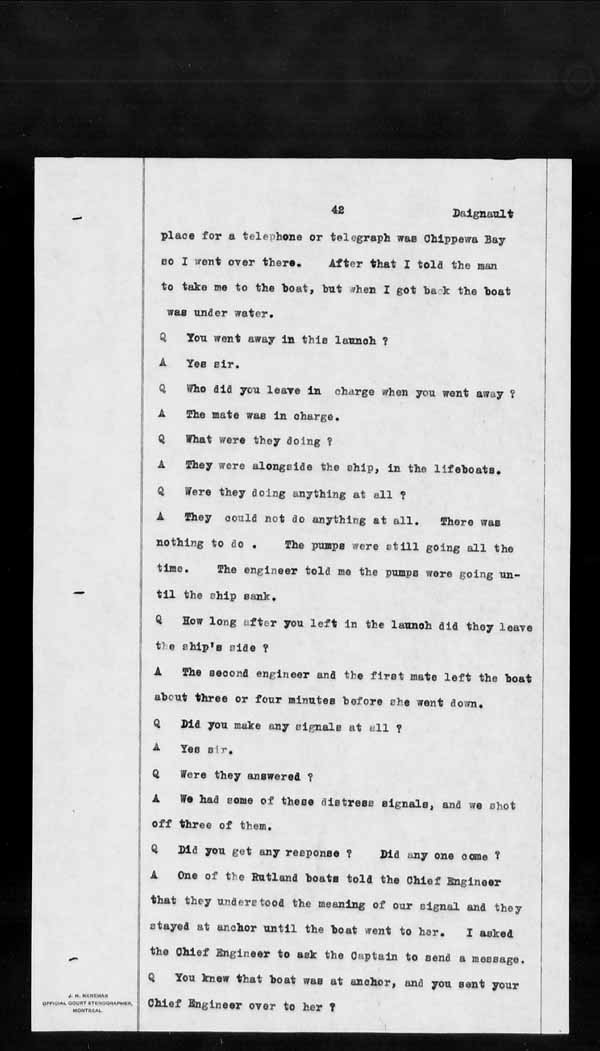 Wrecks, Casualties and Salvage - Formal Investigations - S.S. KEYSTORM