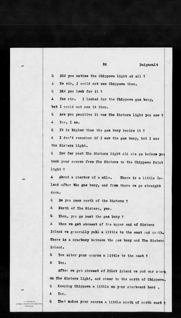 Wrecks, Casualties and Salvage - Formal Investigations - S.S. KEYSTORM