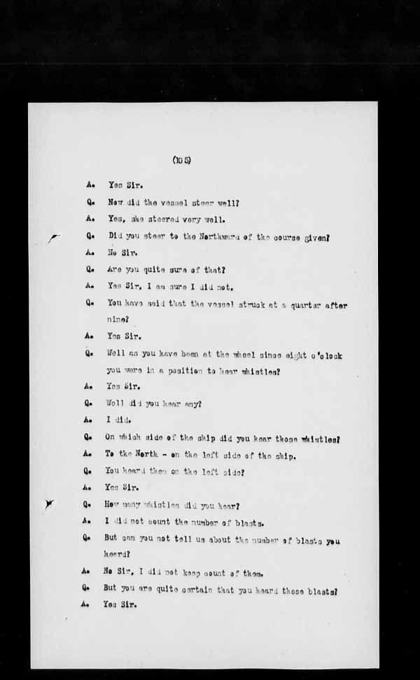 Wrecks, Casualties and Salvage - Formal Investigations - S.S. AMETHYST