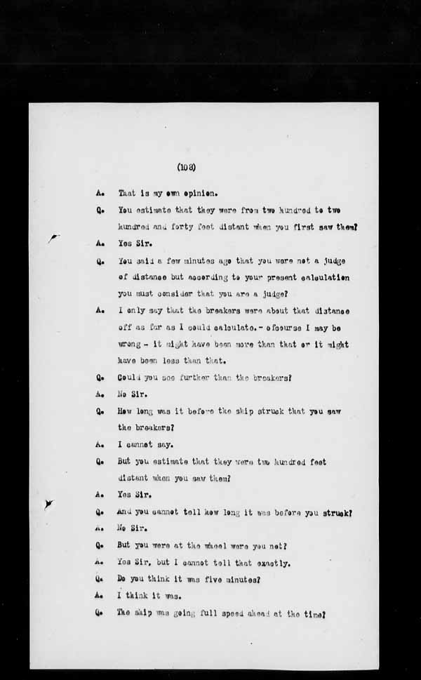 Wrecks, Casualties and Salvage - Formal Investigations - S.S. AMETHYST