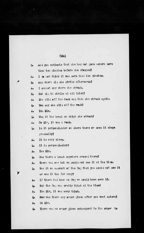 Wrecks, Casualties and Salvage - Formal Investigations - S.S. AMETHYST