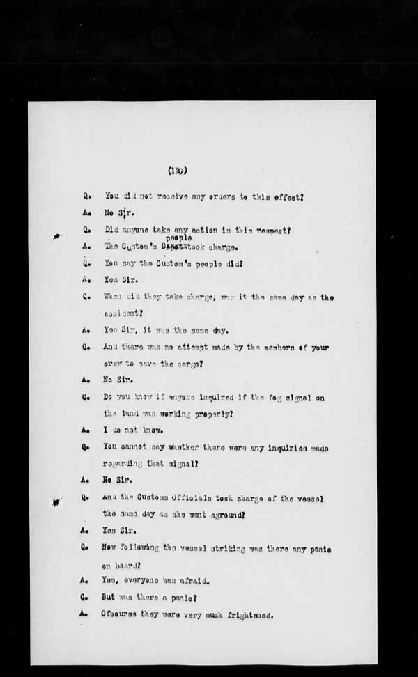 Wrecks, Casualties and Salvage - Formal Investigations - S.S. AMETHYST