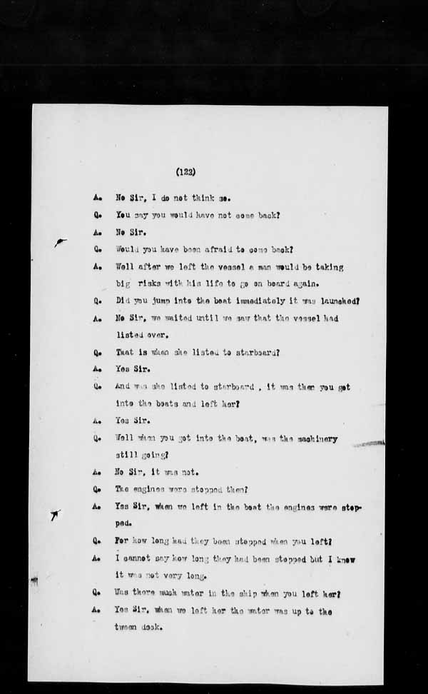 Wrecks, Casualties and Salvage - Formal Investigations - S.S. AMETHYST