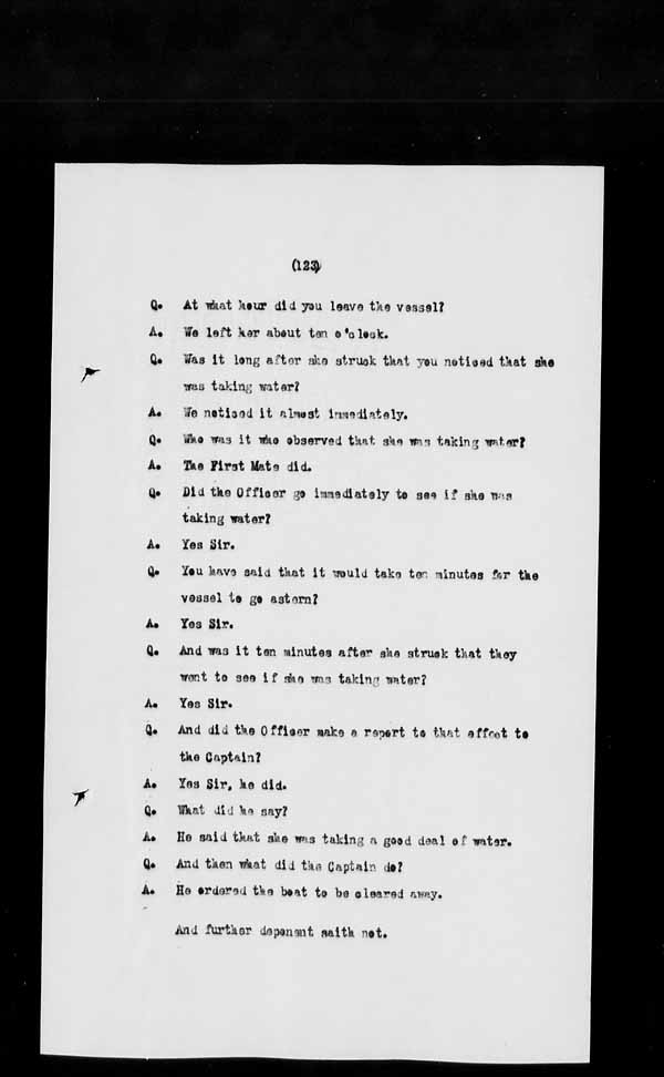 Wrecks, Casualties and Salvage - Formal Investigations - S.S. AMETHYST