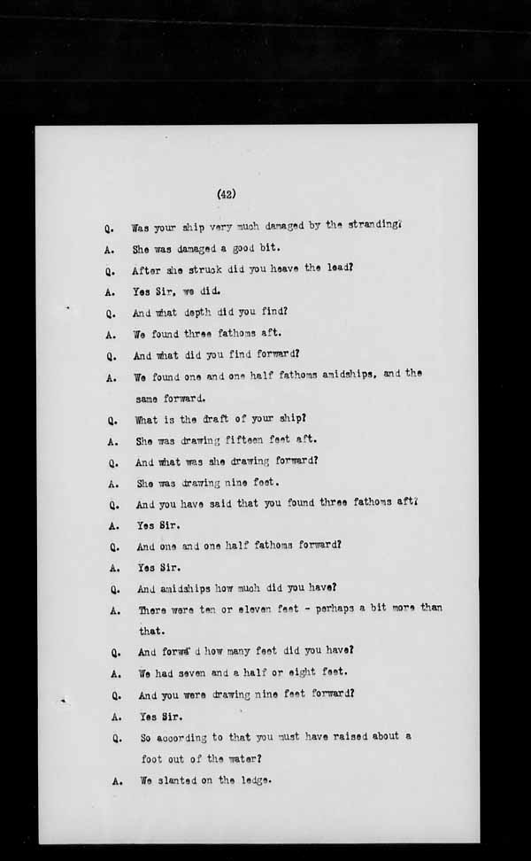 Wrecks, Casualties and Salvage - Formal Investigations - S.S. CAMBODIA