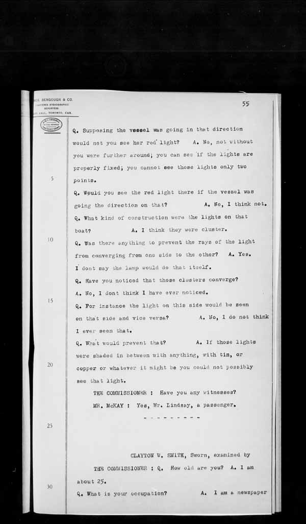 Wrecks, Casualties and Salvage - Formal Investigations - Collision Between S.S. T.G. CLARK and Launch LEONORE