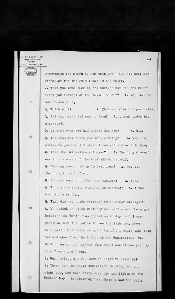 Wrecks, Casualties and Salvage - Formal Investigations - Collision Between S.S. T.G. CLARK and Launch LEONORE