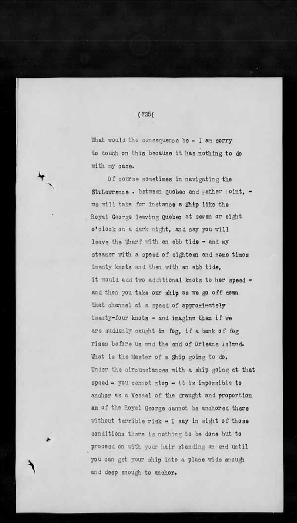 Wrecks, Casualties and Salvage - Formal Investigations - S.S. ROYAL GEORGE