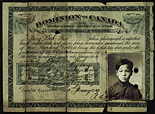 Head Tax Certificate, 1919