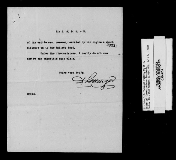 Title: Sir John Thompson fonds - Letters Received - Mikan Number: 123656 - Microform: c-10534
