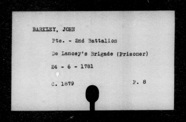 Titre : Archives militaires et navales britanniques (RG 8, srie C) - INDEX SEULEMENT - N d'enregistrement Mikan : 105012 - Microforme : c-11793