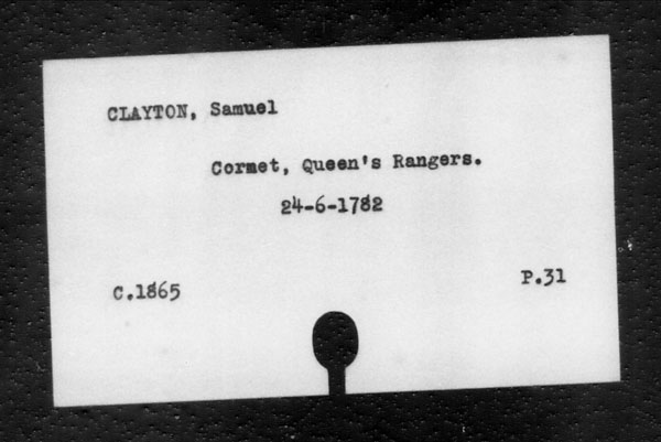 Titre : Archives militaires et navales britanniques (RG 8, srie C) - INDEX SEULEMENT - N d'enregistrement Mikan : 105012 - Microforme : c-11801