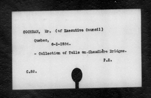 Title: British Military and Naval Records (RG 8, C Series) - INDEX ONLY - Mikan Number: 105012 - Microform: c-11802