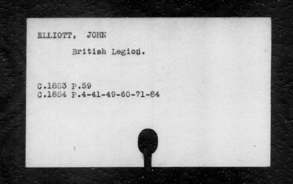 Titre : Archives militaires et navales britanniques (RG 8, srie C) - INDEX SEULEMENT - N d'enregistrement Mikan : 105012 - Microforme : c-11810