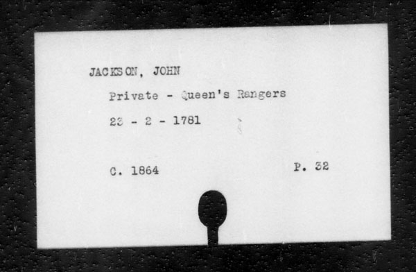 Titre : Archives militaires et navales britanniques (RG 8, srie C) - INDEX SEULEMENT - N d'enregistrement Mikan : 105012 - Microforme : c-11824