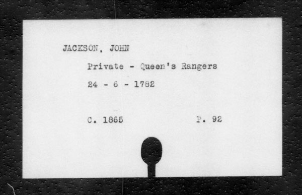 Titre : Archives militaires et navales britanniques (RG 8, srie C) - INDEX SEULEMENT - N d'enregistrement Mikan : 105012 - Microforme : c-11825