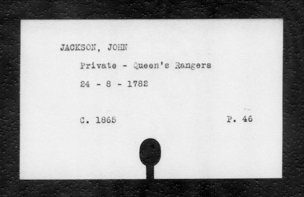 Titre : Archives militaires et navales britanniques (RG 8, srie C) - INDEX SEULEMENT - N d'enregistrement Mikan : 105012 - Microforme : c-11825