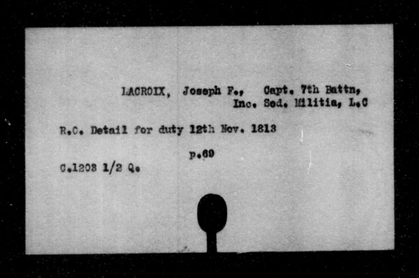 Titre : Archives militaires et navales britanniques (RG 8, srie C) - INDEX SEULEMENT - N d'enregistrement Mikan : 105012 - Microforme : c-11827
