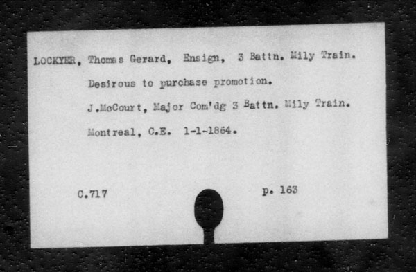 Title: British Military and Naval Records (RG 8, C Series) - INDEX ONLY - Mikan Number: 105012 - Microform: c-11830