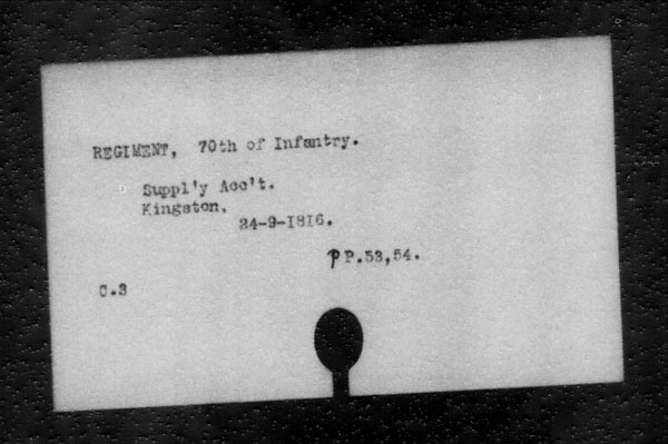Title: British Military and Naval Records (RG 8, C Series) - INDEX ONLY - Mikan Number: 105012 - Microform: c-11850