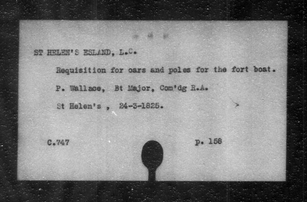 Titre : Archives militaires et navales britanniques (RG 8, srie C) - INDEX SEULEMENT - N d'enregistrement Mikan : 105012 - Microforme : c-11856