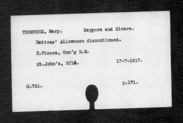 Title: British Military and Naval Records (RG 8, C Series) - INDEX ONLY - Mikan Number: 105012 - Microform: c-11864