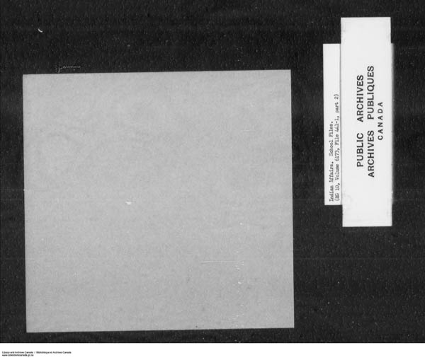 Title: School Files Series - 1879-1953 (RG10) - Mikan Number: 157505 - Microform: c-7911