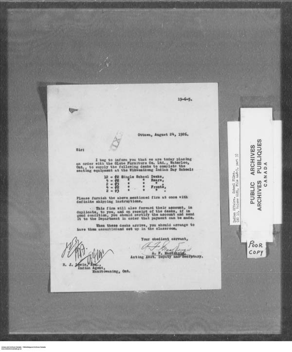 Title: School Files Series - 1879-1953 (RG10) - Mikan Number: 157505 - Microform: c-7918
