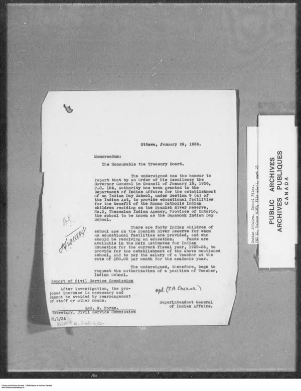 Title: School Files Series - 1879-1953 (RG10) - Mikan Number: 157505 - Microform: c-7919