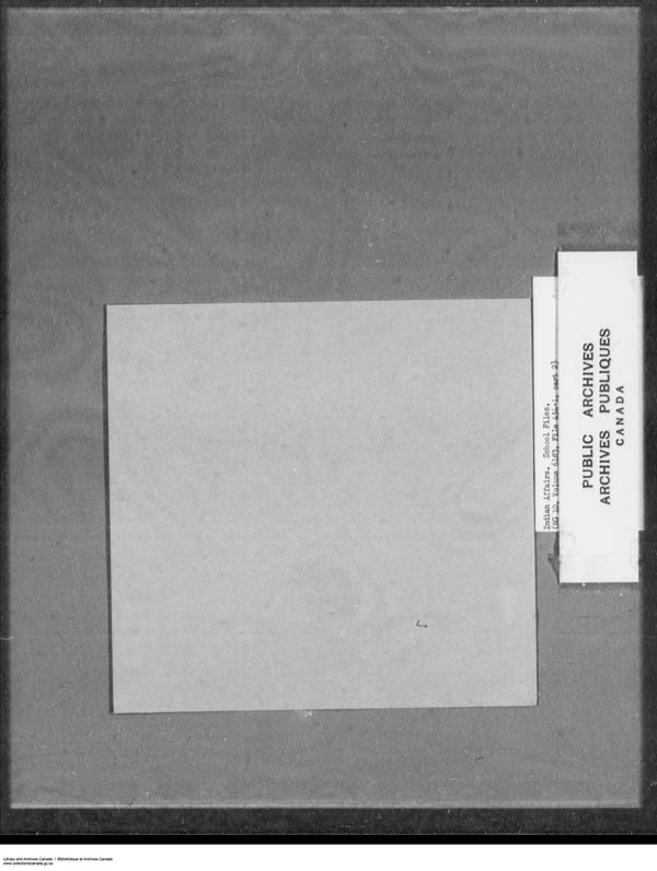 Titre : Srie des dossiers relatifs aux coles - 1879-1953 (RG10) - N d'enregistrement Mikan : 161918 - Microforme : c-7920