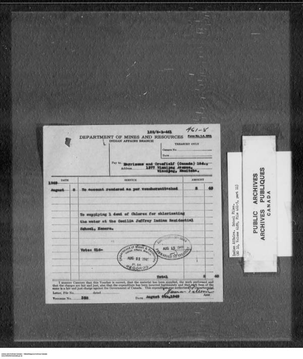 Title: School Files Series - 1879-1953 (RG10) - Mikan Number: 157505 - Microform: c-7924